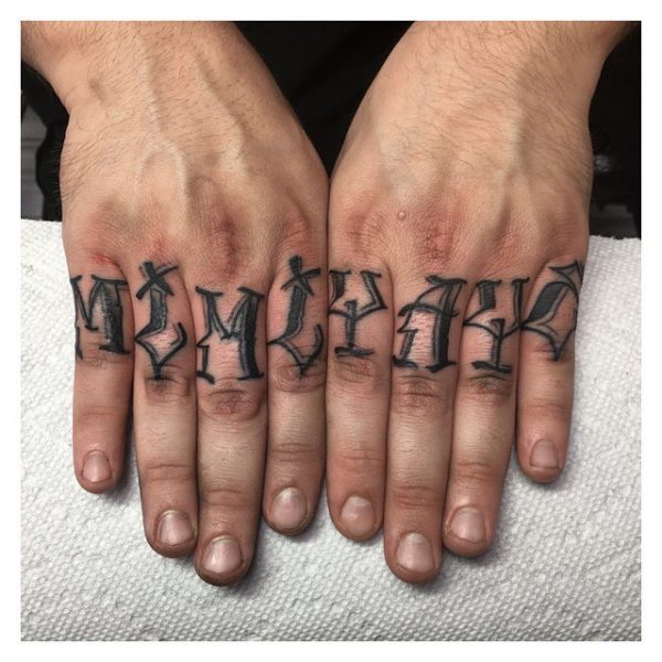 Hands  Personalized Lettering Tattoos