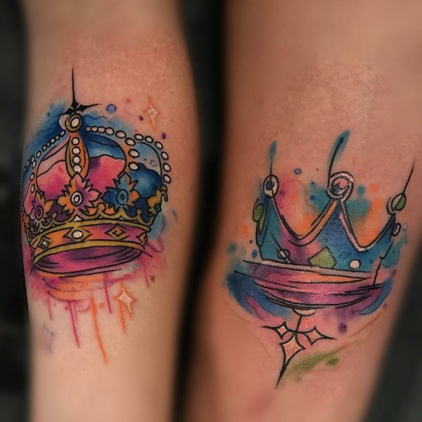King and Queen Couple Tattoo
