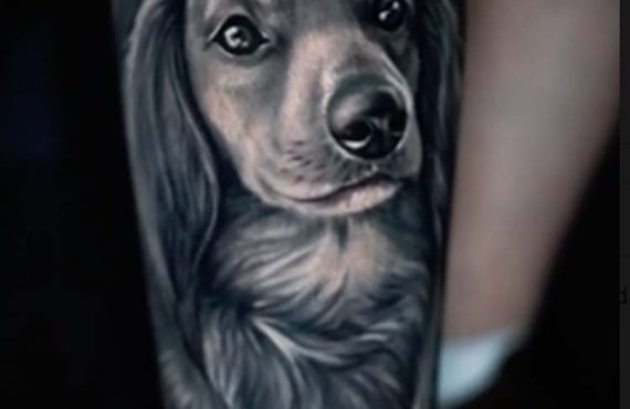 dog tattoo portrait