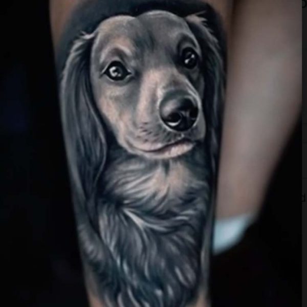 dog tattoo portrait