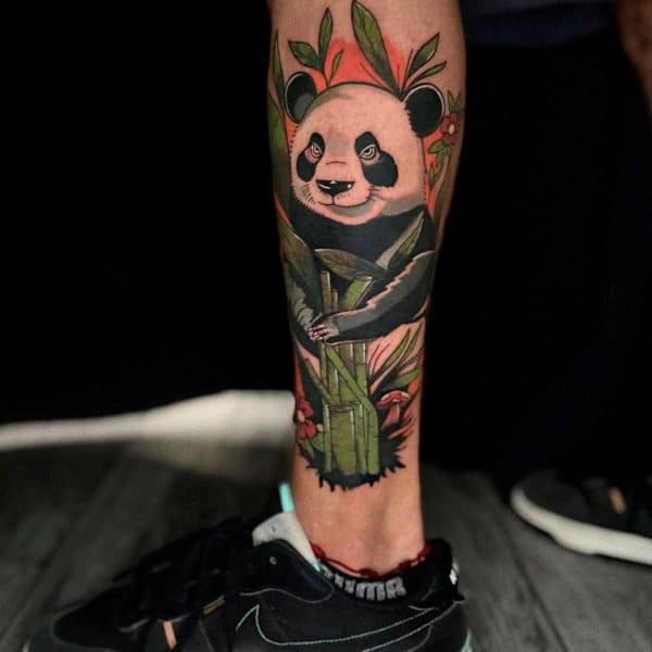 Colorful Panda Tattoo